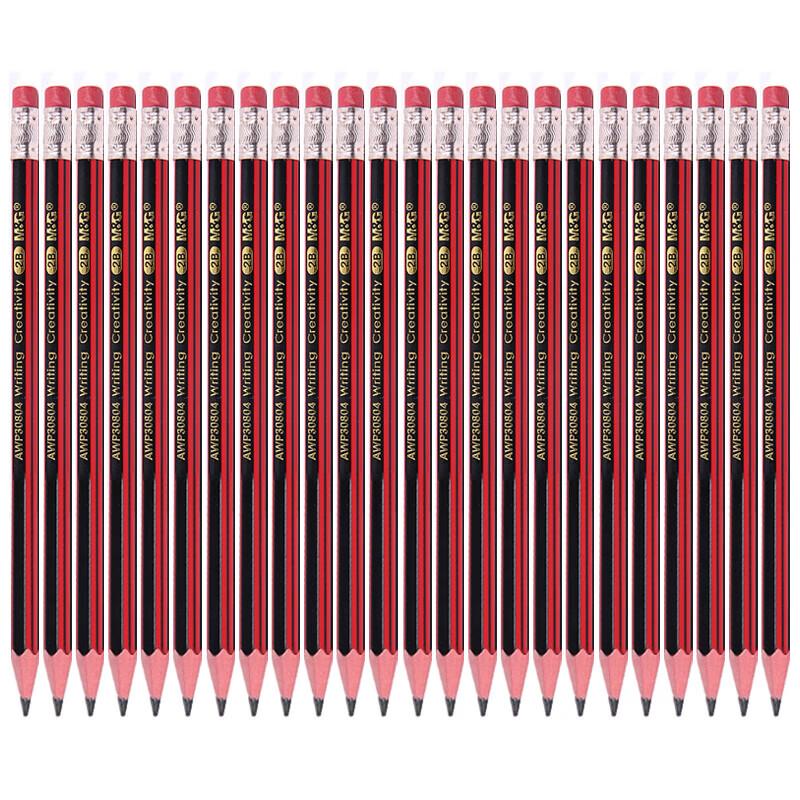 M&G HB Hexagonal Wooden Pencils with Eraser