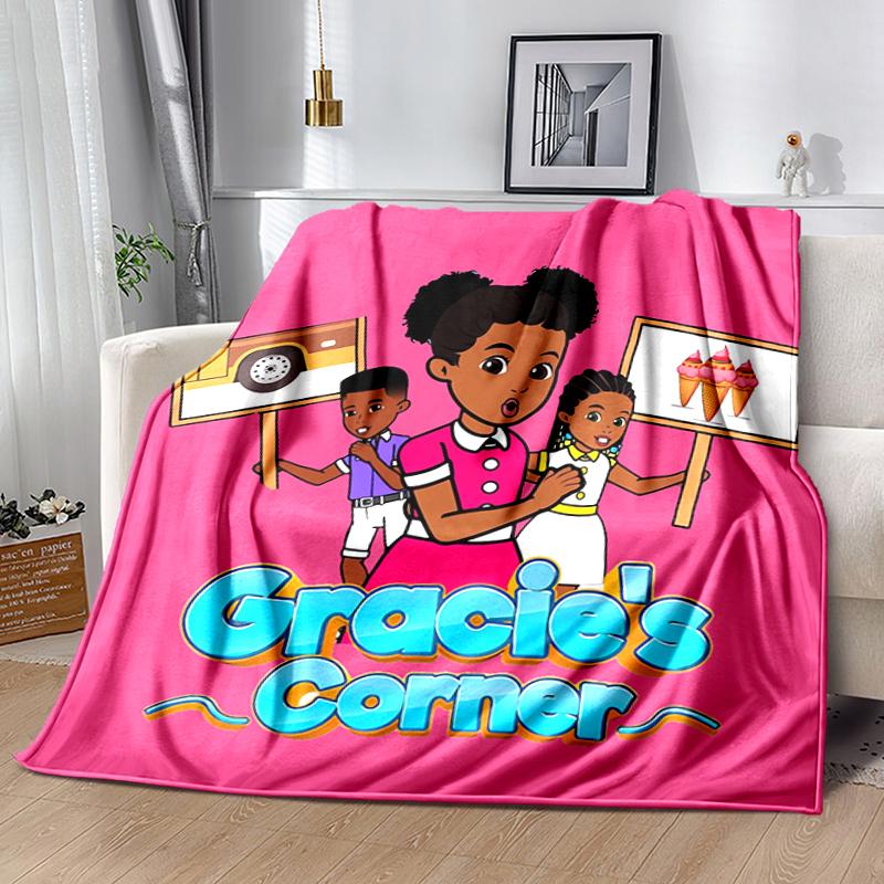 1pc Blanket Gracie's Corner1 Print Design, Lightweight Blanket for Sofa, Bed- Soft &Warm, Gift for All Seasons like Christmas, Halloween