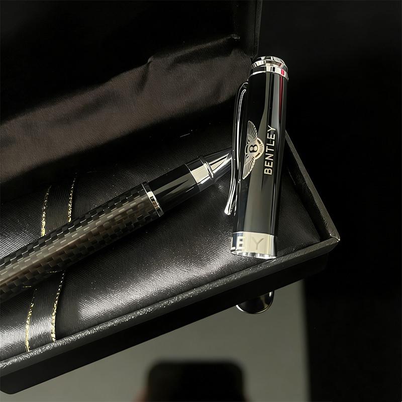 1 Set B-Bentley-y Bentley LOGO Metal Engraved Fountain Pen Gifts Souvenirs Signature Pens Business Ballpoint Pen School Supplies