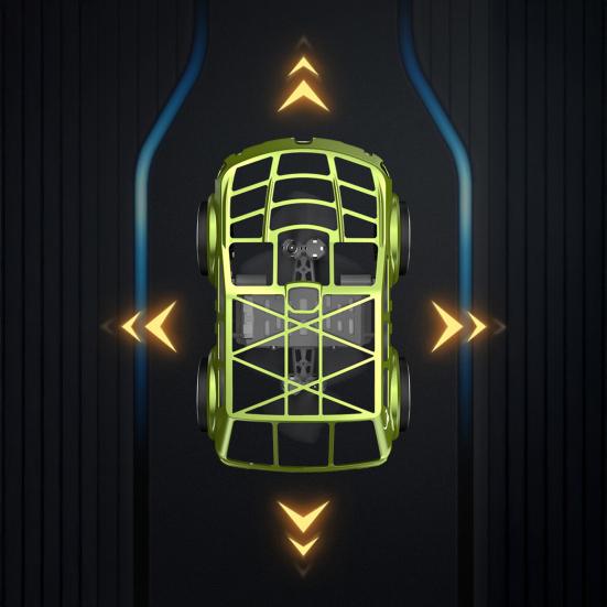 Мини-радиоуправляемая летающая машина 2-в-1 с управлением, игрушка-дрон-машина, светодиодные огни, легко летает, пульт