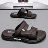 Мода Мода Мужские Сандалии 2025 Новые Летние Повседневные Кожаные Сандалии для Ходьбы Уличная Нескользящая Обувь Классические Дышащие Деловые Сандалии