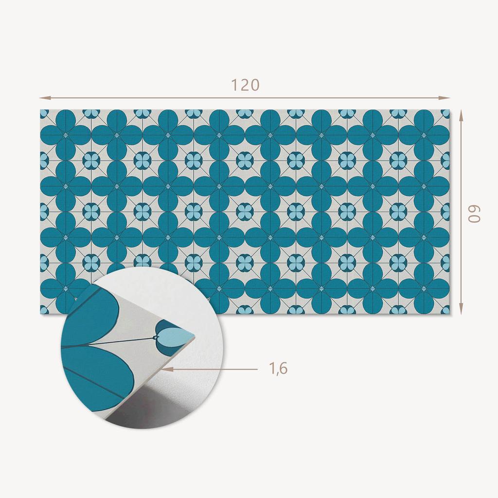 Panel Winylowy Z Wzorem Do Salonu Samoprzylepny 120X60 Cm Geometryczny Wzór Kwiatowy