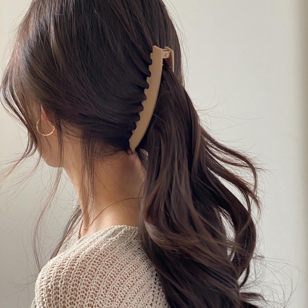 Women Gift Frosted Solid Color Hairpins Hair Claws Hair Clips Ponytail Holder Banana Clip