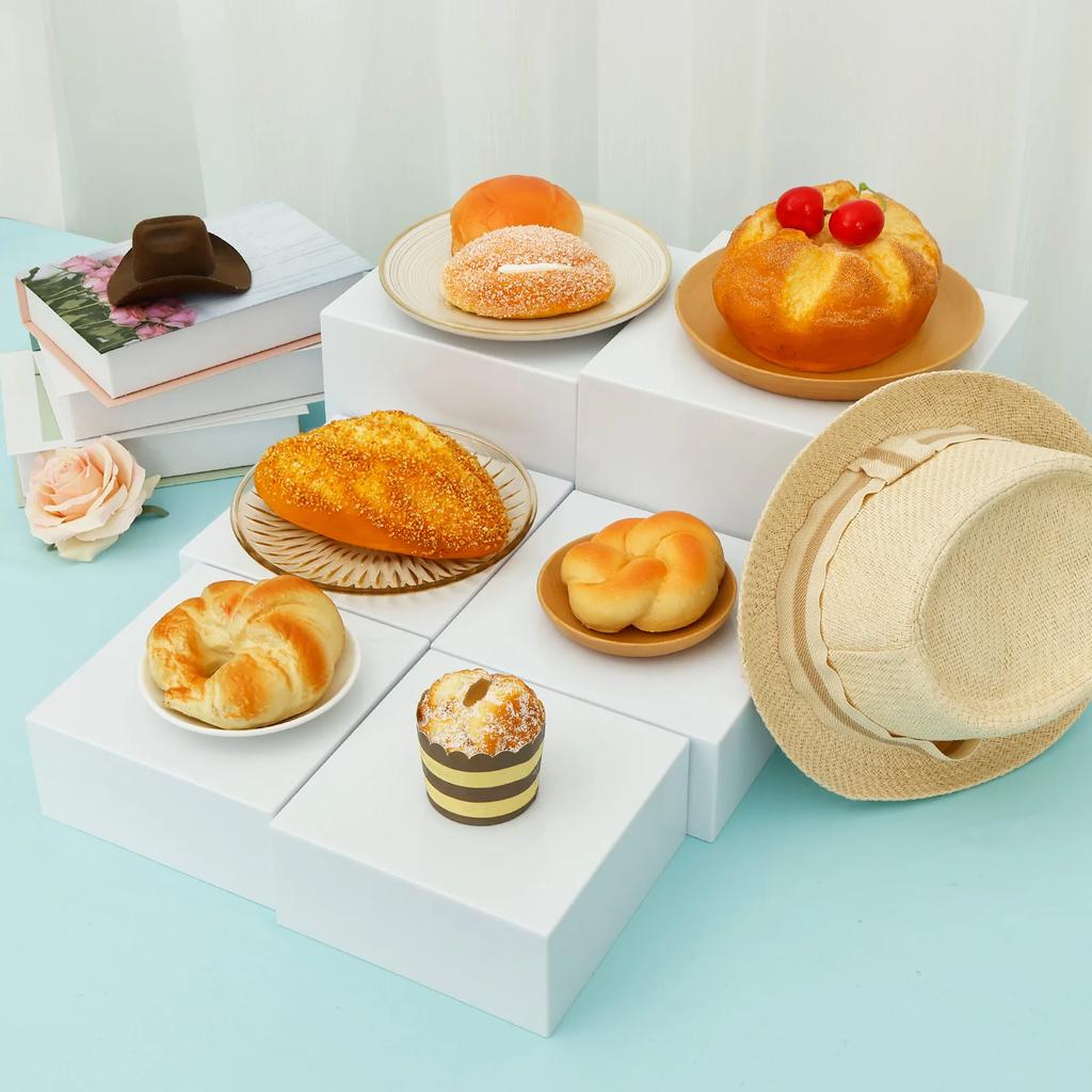 3/6Pcs Acrylic Buffet Riser Food Display Stands Desktop Catering Dessert Cake Party Buffet Jewelry Display Decorating Box