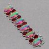 Pink Australian Triplet Opal Garnet Gemstone Bracelet Adjustable Link Jewelry 8"