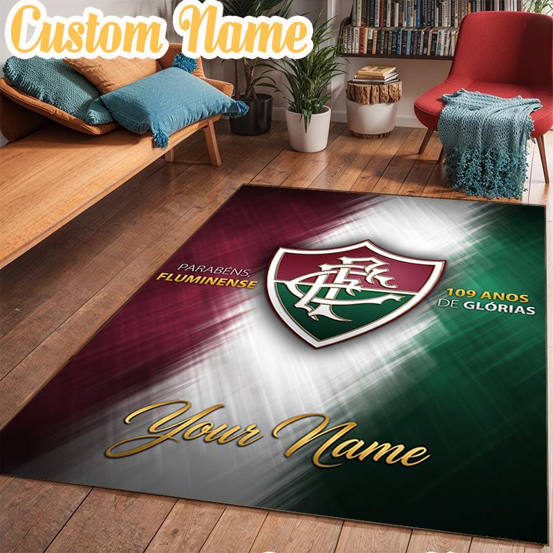 Custom Name Fluminense Fc Crest Rug Office Rug Chair Mat Non Slip Carpet Rugs for Bedrooms Dining Room Living Room Home Decor gifts
