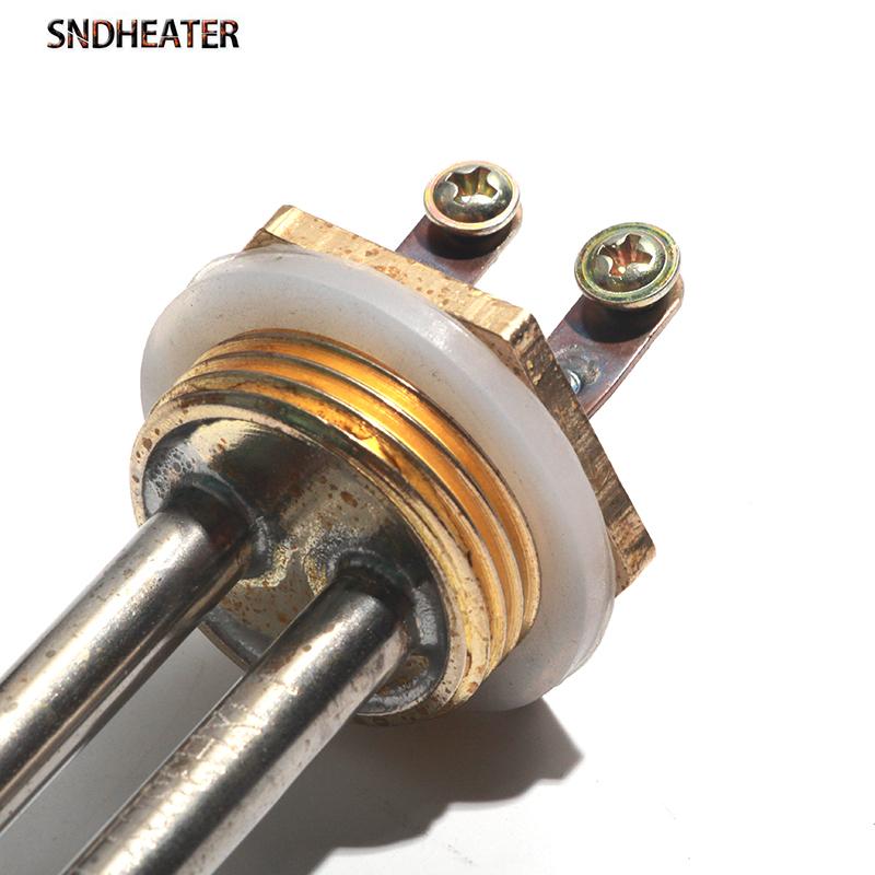 SNDHEATER Электрический нагревательный элемент для воды G1" Медная резьба AC 110V 220V Устойчивость к изгибу Нагреватель для солнечного бойлера 1000 Вт 2000 Вт 3000 Вт