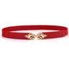 Women  Waist Belt Narrow Stretch Dress Belt Thin Buckle Waistband