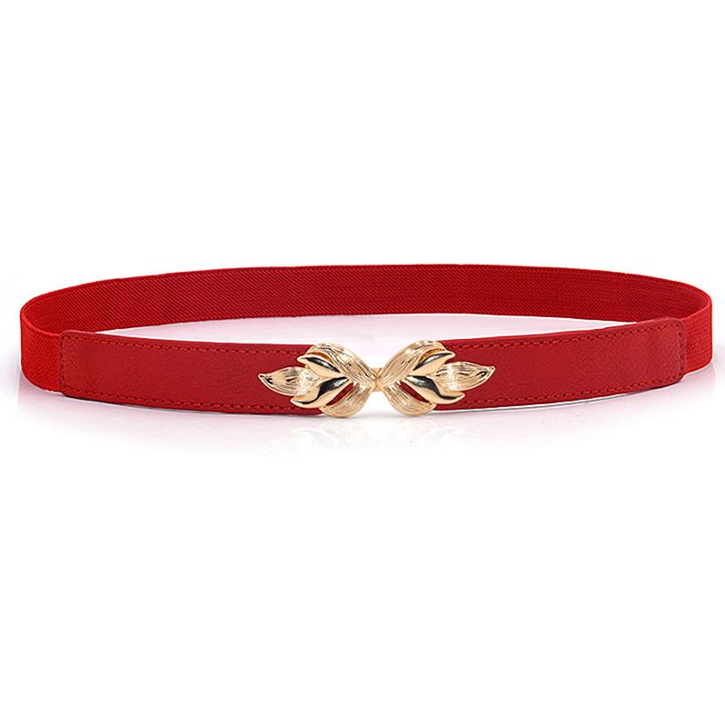 Women Waist Belt Narrow Stretch Dress Belt Thin Buckle Waistband