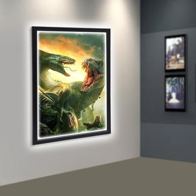 Рамка для LED-постеров Bymaocar 18" X 24", Настенный световой короб для демонстрации кинопостеров, фотографий и вывесок - Светодиодный световой короб с подсветкой