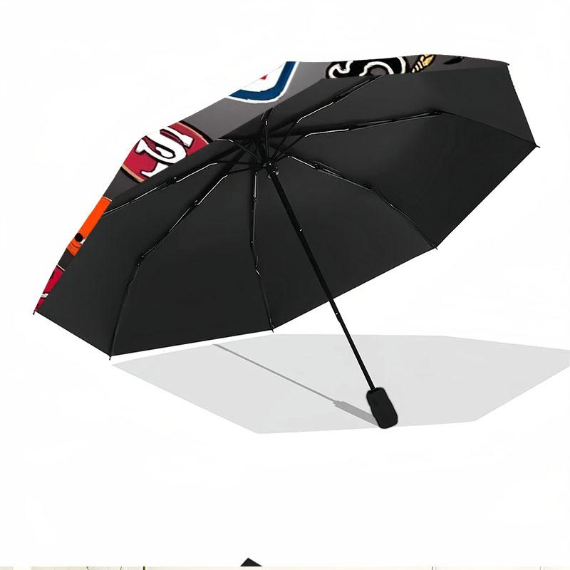 NFL Print Automatic Open Close Umbrella, Portable Foldable Umbrella, for Outdoor Commute Camping Trip, Ideal Birthday Gift