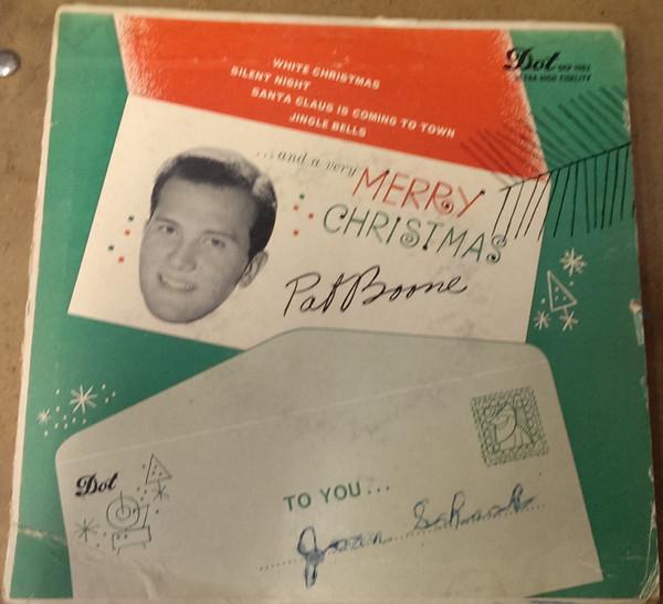 7-дюймовая пластинка ПЭТ БУН Merry Christmas DEP1062 Dot Records 1957 США Поп Б/у