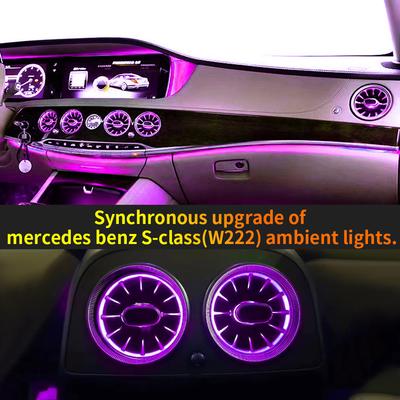 Для Mercedes Benz S W222 Аксессуары Турбина Сопло Кондиционирование Окружающий Декоративный Комплект Воздуховод 4D Вращающийся Твитер Динамик
