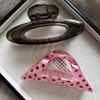 Sweet Cool Polka Dot Hair Claw Clip Large Oval Hollow Claw for Women Summer Elegant Minimalist Hair Clip Acrylic Headwear