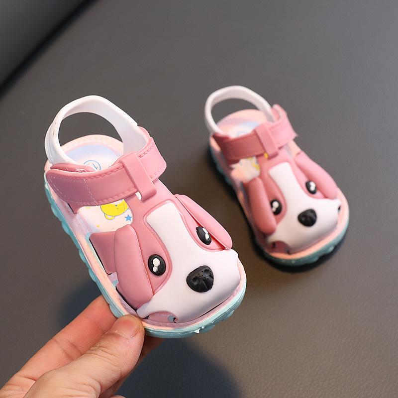 Летние сандалии, обувь принцесс для девочек, детские дышащие туфли с бантиком, пляжные сандалии на плоской подошве