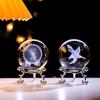 1 НАБОР 3D внутренняя гравировка Колесо обозрения Хрустальный шар Креативная металлическая нижняя подставка Стеклянный шар с галактикой