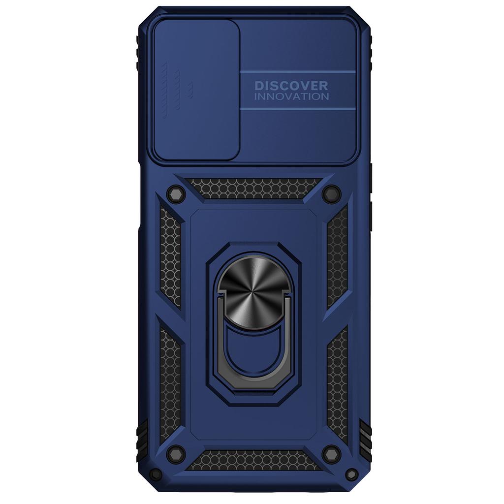 Для Oppo A16/Oppo A16s/Oppo A54s/Oppo A54 (4G)/Оппо А55 (4G)/Oppo A55 5G Бронированный чехол для телефона Защита объектива камеры Металлическое кольцо-подставка Противоударный чехол