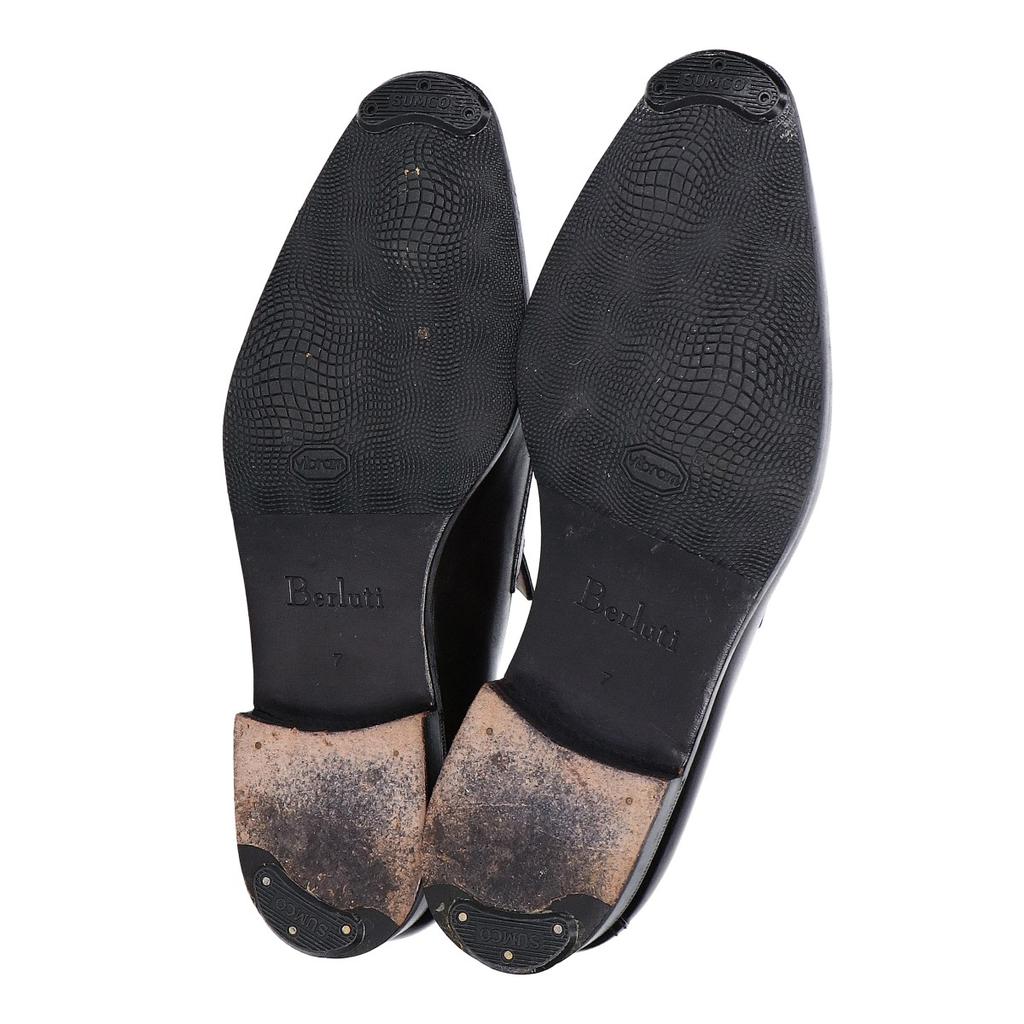 Berluti Лоферы/туфли с кисточками, патина, 7, винно-красные, б/у