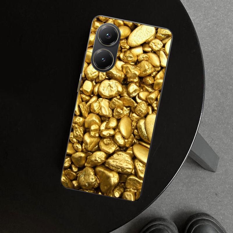 Чехол-накладка с принтом золотого узора для Xiaomi Poco X6 X5 X7 Pro F7 Ultra Redmi 15C 15 13C 13 12C 12 10C 10 10A 9C 9A 9T