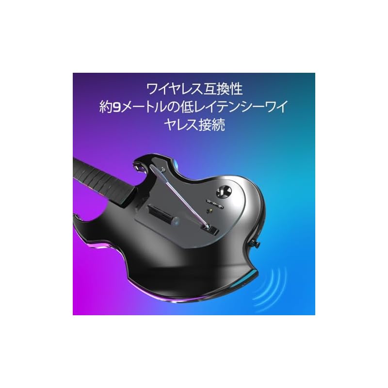 Официально лицензированный беспроводной гитарный контроллер Sony PDP RiffMaster, Совместим с Fortnite Festival и Rock Band 4, Складной, Совместим с PS5