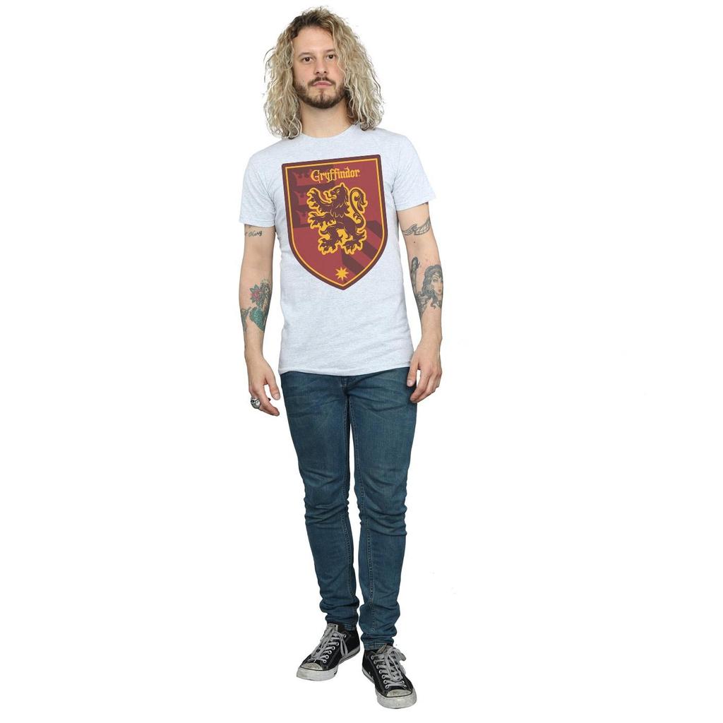 Harry Potter Mens Gryffindor Crest Flat T-Shirt