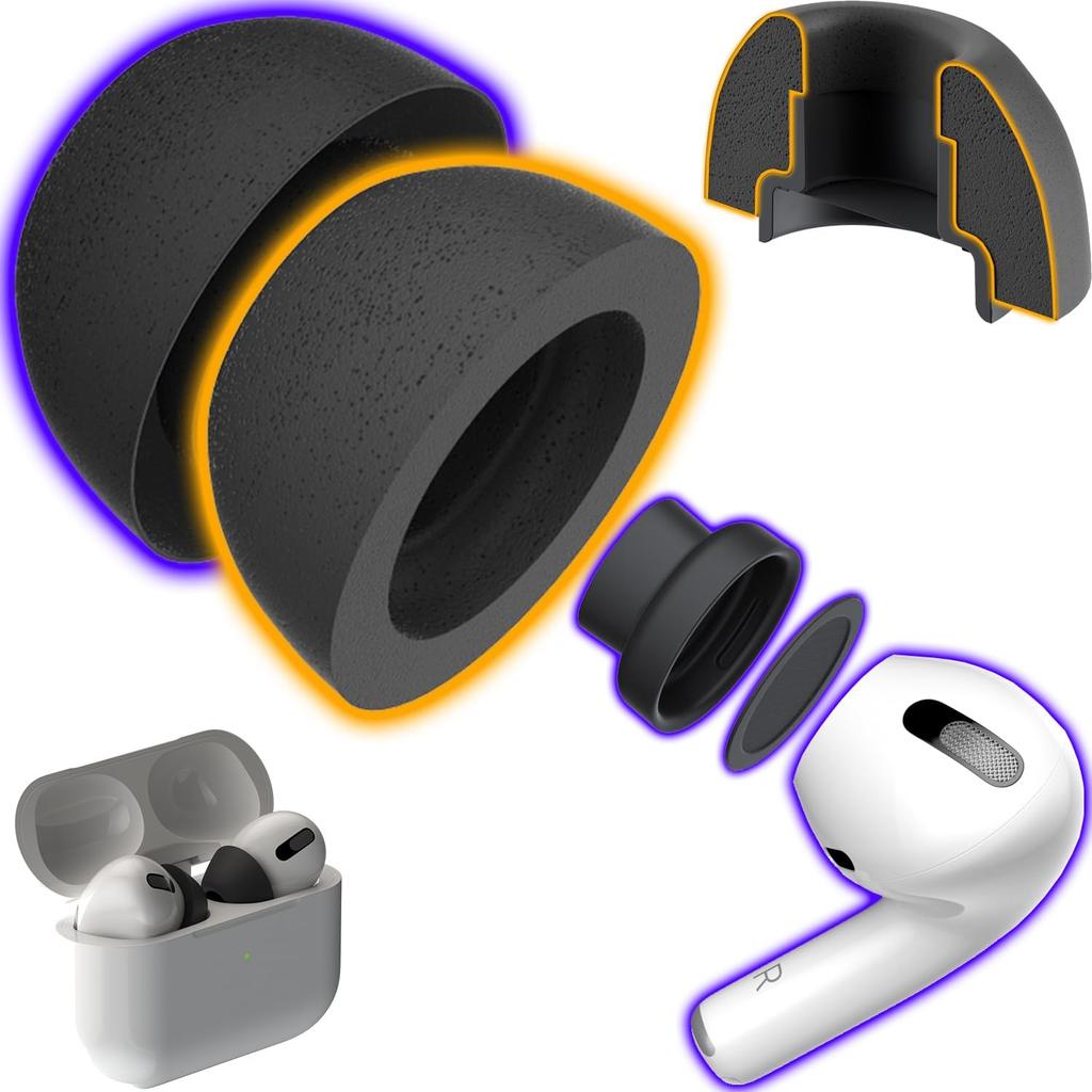 1/2/3 пары мягких амбушюр из пены с эффектом памяти для Airpods Pro 3-го поколения, защитные колпачки для наушников, амбушюры-колпачки для Apple Air Pods Pro3