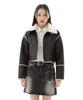 Sperone Women Crop Shearling Fade Mustang (Brown)