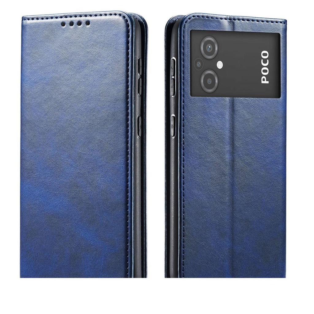Премиальный чехол-кошелек из ПУ кожи для Xiaomi POCO M5, M4 5G с магнитной застежкой и подставкой