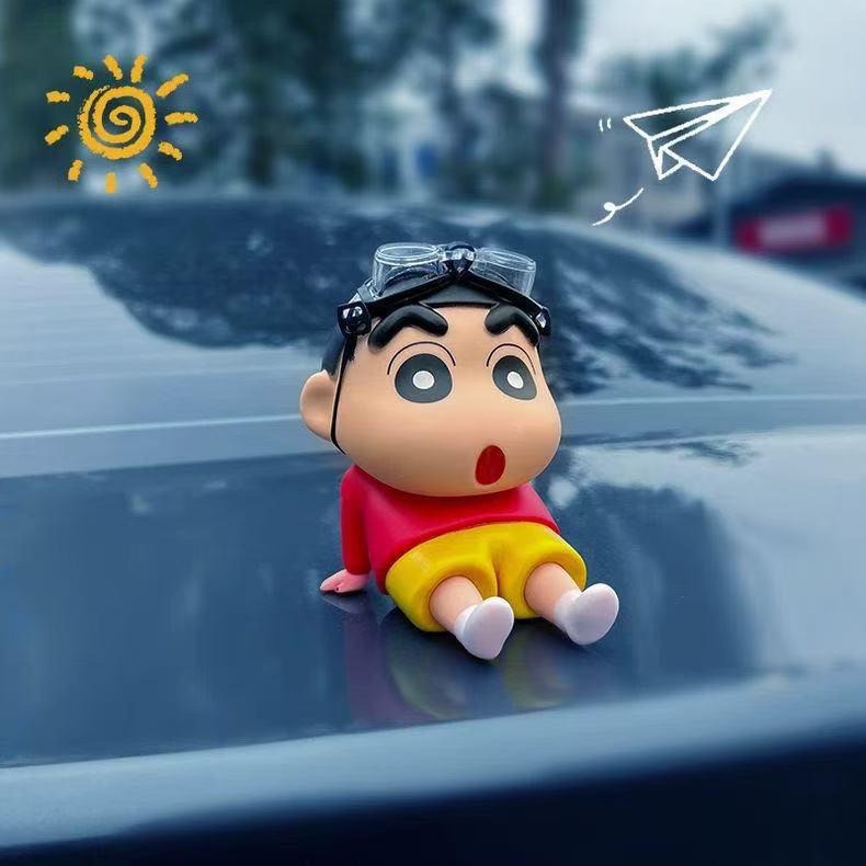 Crayon Shin-chan Car Ornament - Cute Cartoon Figurine for Car Interior and Trunk Decor