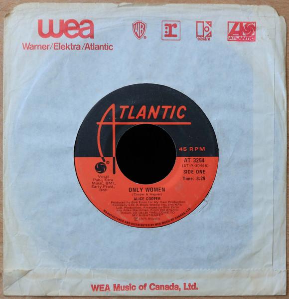7-дюймовая пластинка ALICE COOPER - Only Women AT3254 Atlantic 1975 Канада Рок Б/У