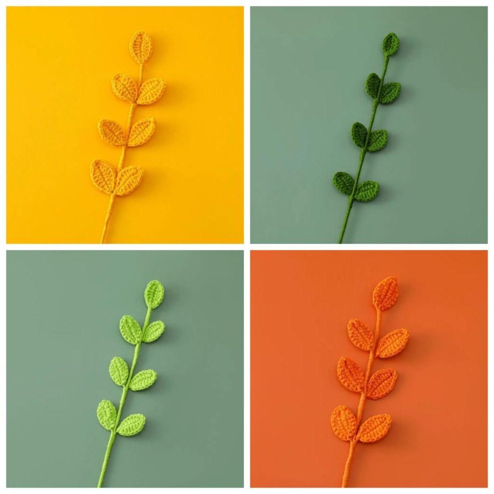 Ручная работа 3D Закладка в виде листа Вязаный лист Маркер для страниц книги Высококачественный зажим для книги в виде листа