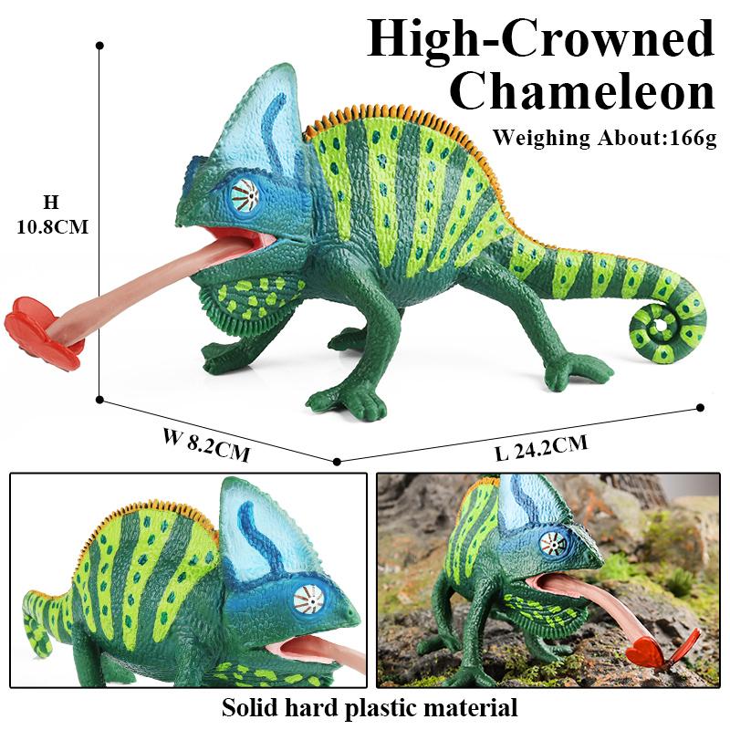 Oenux Simulation Reptile Lizard Chameleon Geckos Insect Animals Model Action Figure Collection Toys Kids Gift Home Decorations
