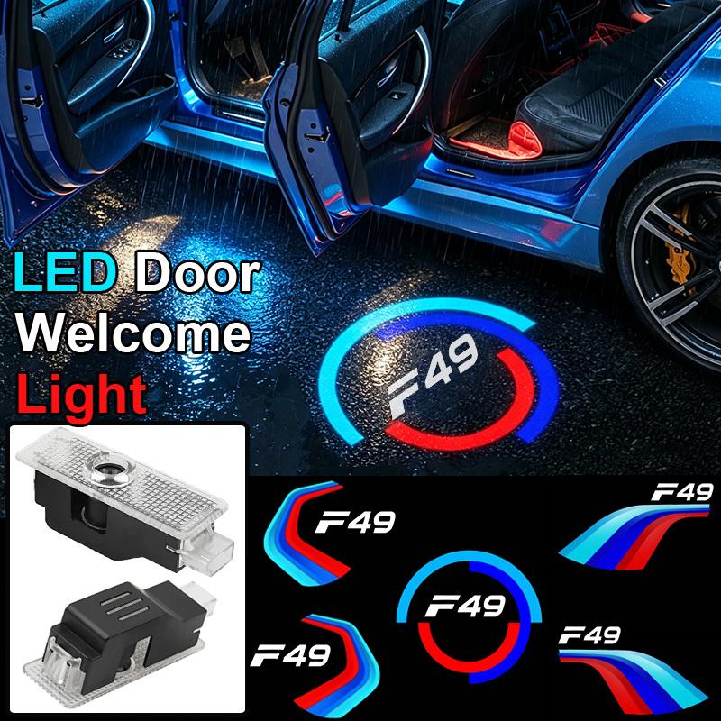 2PCS LED Car Door Welcome Lights for BMW X1 F49 2016- sDrive18Li sDrive20Li xDrive20Li xDrive25Le Projector Lamp Accessories