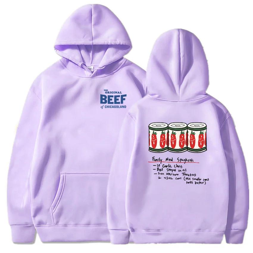 Autumn/Winter Men's Chicago Original Beef Hoodie Bear TV Drama Pattern Sportswear Moletom Long Sleeve Hoodie Warm Hoodie