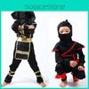 Аутентичный японский костюм воина для мальчиков, детей, ниндзя-ассасина, маскарадный костюм для вечеринок