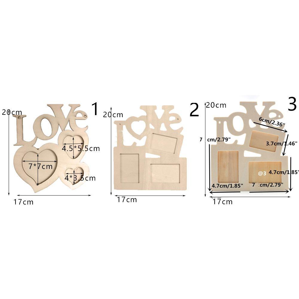 Fashion Art DIY Paint  Wooden Photo Frame Heart Shape Picture Holder Love  Rahmen