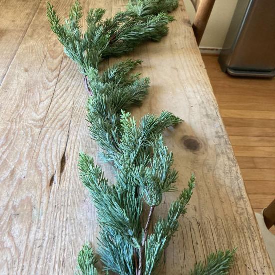 Simulated Cedar Pine Garland Realistic Greenery Rattan Weatherproof Simulated Vine DIY Hanging Ornament Indoor Outdoor Decor