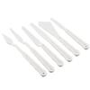 6pcs White Plastic Painting Palette Knives Paint Art Pigment Spatulas
