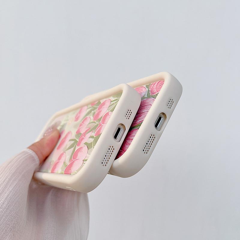 Мягкий чехол с цветочным рисунком для Realme C67 C55 C53 A58 IPhone 15 Tecno Spark Samsung S24 Ultra A55 A53 A14 A34 S23 Reno 11 Redmi Note 12 Pro Note 11