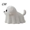 Moisture-proof Spooky Decoration 3D Printed Ghost Dog/Cat Figurine Ornaments, Knitted Texture Halloween Animal Stable Decorations, Small Cute