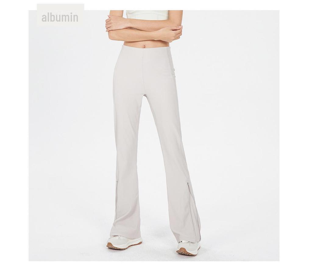 Lu New Threaded High-Waist Bell-Bottom Yoga Pants - Hip Lift, Slimming, All-Match, High Elasticity, Comfortable for Indoor or Outdoor Wear.