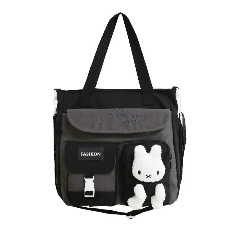 Женские школьные сумки-мессенджеры для женщин, сумки для девочек-подростков, парусиновая сумка с героями мультфильмов, водонепроницаемая нейлоновая сумка-тоут, сумки-ранцы