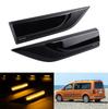 Dynamic LED Indicator Side Repeater Light Black Smoked Lens For VW Caddy MK IV