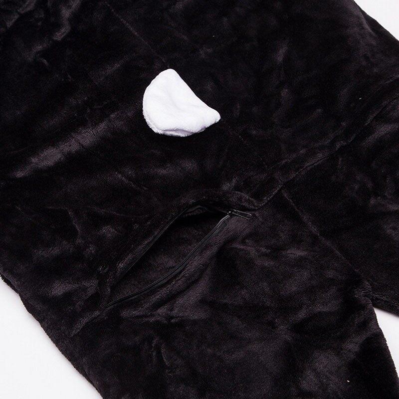 Kigurumi Animal Cosplay Hooded Jumpsuit Pajamas Men Women Long Sleeve Winter Warm Rompe Sleepwear Panda Lion,leopard,elephant,zebra,tiger Cosplay