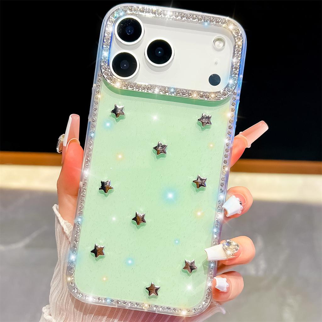Чехол для телефона ручной работы с блестящими бриллиантовыми звездами, IMD, совместимый с сериями iPhone 13, iPhone 14, iPhone 15, iPhone 16, iPhone 17