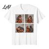 Men Monkey Punch T-Shirt Team Round Neck Short Sleeve Loose Fit Casual