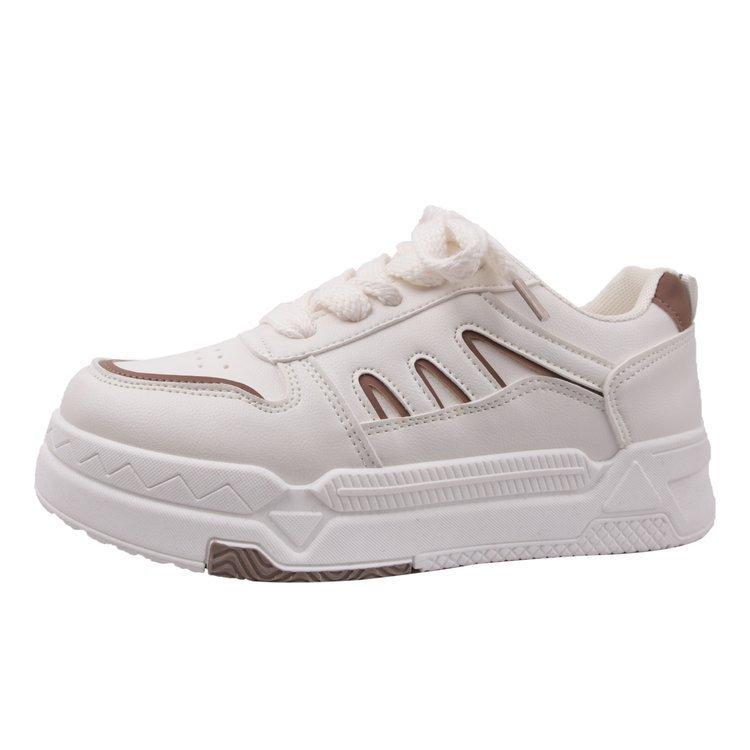 Женская обувь для внешней торговли 2025 весна новая резиновая мягкая подошва на платформе шнуровка студенческая женская повседневная спортивная обувь для скейтборда