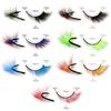 for Halloween Masquerade Party False Eyelashes Cat Eye Lashes Colored Lashes Fake Eyelashes