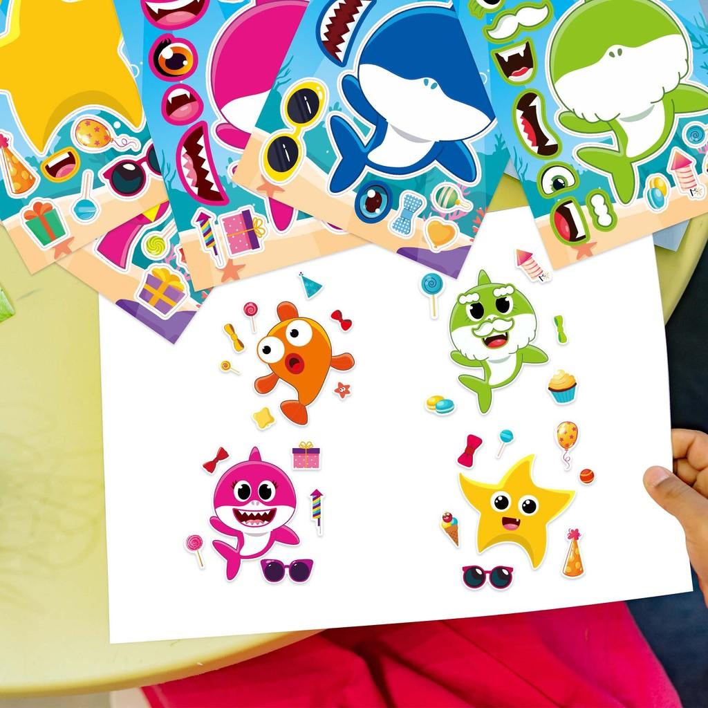 Adorable Cm2308011 Children's Interactive Educational Puzzle Diy Face Stickers Pack With Colorful Designs For Creative Fun