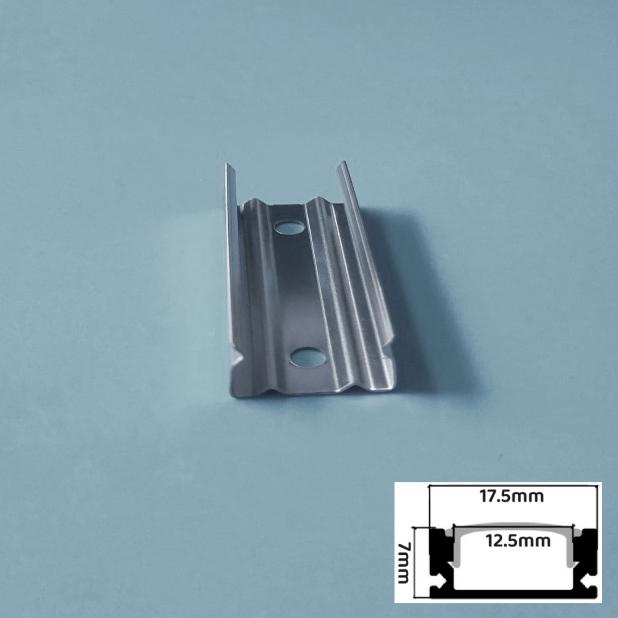 0.5m Recessed U-Type LED Aluminum Profile Silver/Black Channel Holder Milky Diffuser Closet Cabinet Shelf Linear Bar Strip Light